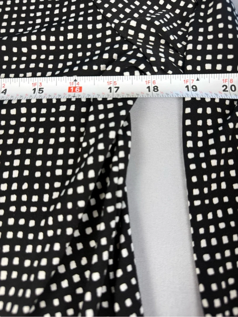 MICHAEL Michael Kors Black White Geometric Long Sleeve Dress L